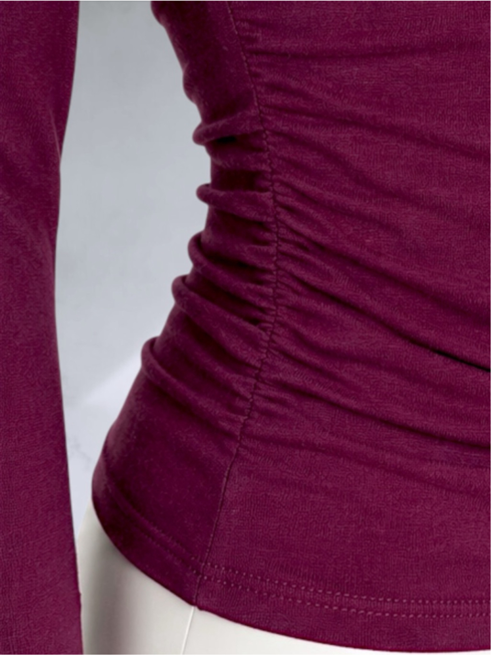 Abercrombie & Fitch SoftAF “Ava” Long-Sleeve Ruched Top – Size Small - Picture 8 of 10